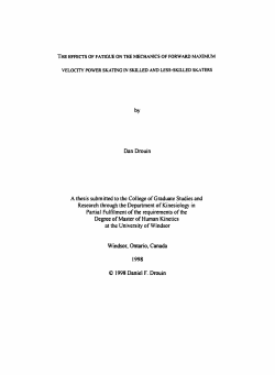 Dan Drouin Rrsearch through the Depanment of Kinrsiology in