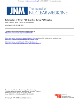 Optimization of Urinary FDG Excretion During PET Imaging