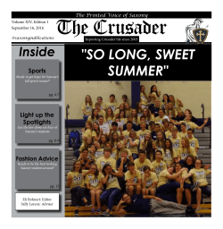 The Crusader - Saxony Lutheran High School