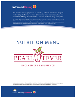 nutrition menu - Healthy Families BC