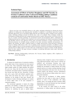 Assessment of Effects of Surface Roughness and Oil