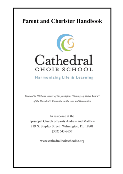 CCSD Parent and Chorister Handbook