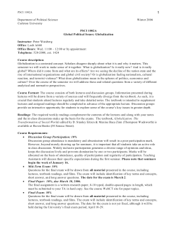 PSCI 1002A - Carleton University