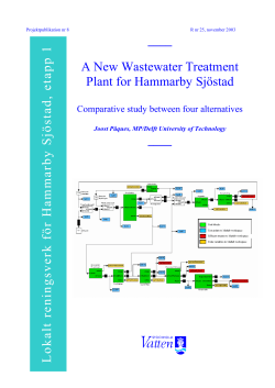 Lokalt reningsverk f&ouml;r Hammarby S j&ouml;stad, etapp