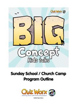 Sunday School / Church Camp Program Outline