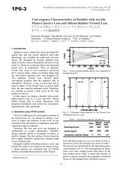 Convergence Characteristics of Doublet with Acrylic Plano