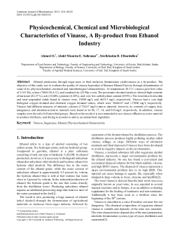 KeywordVinasse, Sugarcane, Ethanol, Physicochemical Characteristic