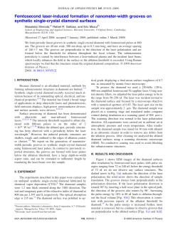 Femtosecond laser-induced formation of nanometer