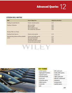 MOAC Access 2013 Lesson 12