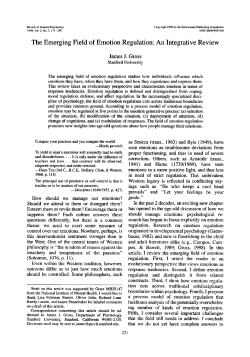 The Emerging Field of Emotion Regulation