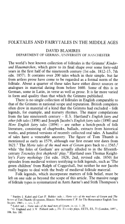 folktales and fairytales in the middle ages