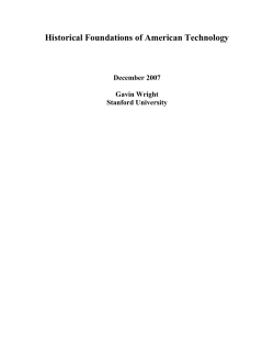 Historical Foundations of American Technology