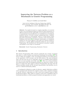 Improving the Tartarus Problem as a Benchmark in Genetic
