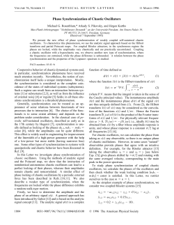 Phase Synchronization of Chaotic Oscillators
