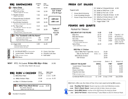 POUNDS AND QUARTS BBQ SANDWICHES