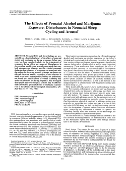 The Effects of Prenatal Alcohol and Marijuana Exposure