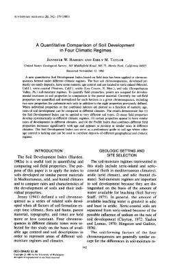 A Quantitative Comparison of Soil Development in Four Climatic