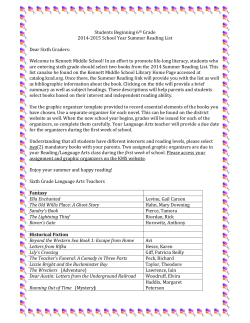 Students Beginning 6th Grade 2014