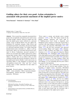 Guiding others for their own good: Action orientation is