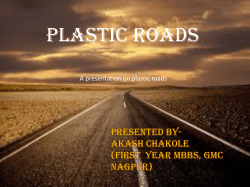 Plastic roads - Smart City Nagpur