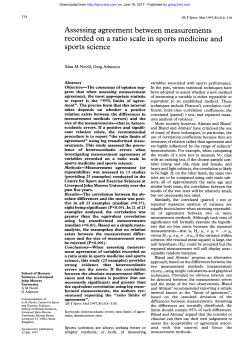 Assessing agreement between measurements recorded on a ratio