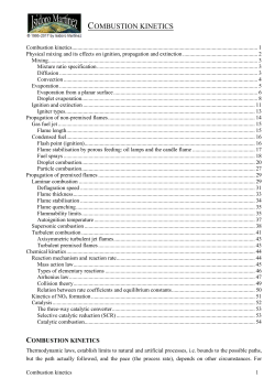 Combustion kinetics