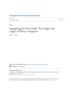 Segregating the New South: The Origins and