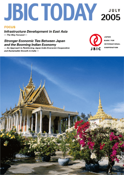 Infrastructure Development in East Asia Stronger Economic Ties