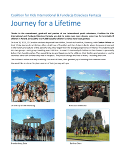Journey for a Lifetime - Coalition for Kids International