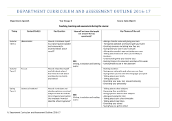 department curriculum and assessment outline 2016-17