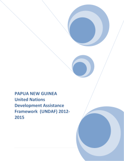 PAPUA NEW GUINEA United Nations Development