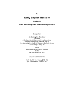 Early English Bestiary