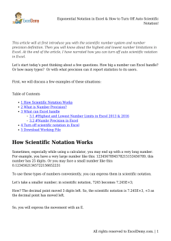 How Scientific Notation Works