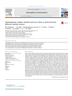 Anthropogenic sulphur dioxide load over China as - IUP