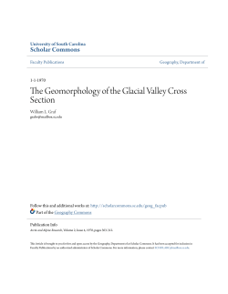 The Geomorphology of the Glacial Valley Cross Section