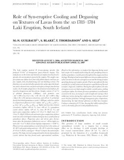Role of Syn-eruptive Cooling and Degassing onTextures of Lavas