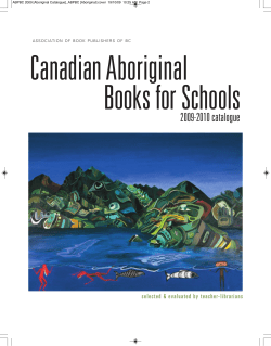Canadian Aboriginal Books for Schools 2009