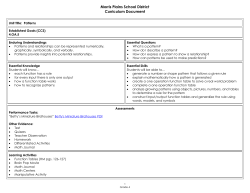Math Units - Morris Plains School District