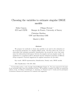 Choosing the variables to estimate singular DSGE