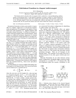 Field-Induced Transitions in a Kagom&eacute; Antiferromagnet - INAC