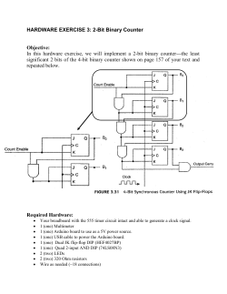 HARDWARE EXERCISE 3: 2-Bit Binary Counter Objective: In this