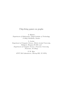 Chip-firing games on graphs