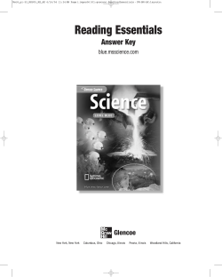 Reading Essentials - Answer Key