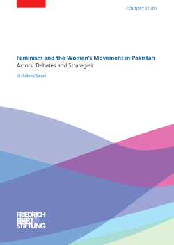 Feminism and the Women`s Movement in Pakistan Actors, Debates