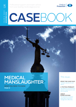 November 2016 - medicalprotection.org