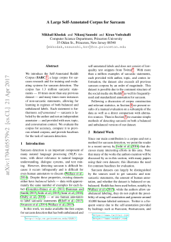 A Large Self-Annotated Corpus for Sarcasm