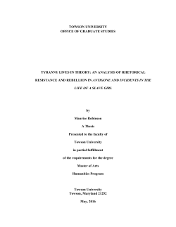 towson university office of graduate studies tyranny lives - MD-SOAR