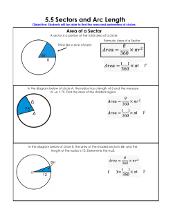 5.5 Sectors and Arc Length