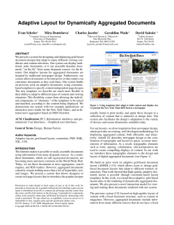 Adaptive Layout for Dynamically Aggregated Documents