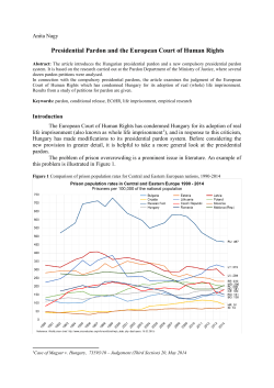 Presidential Pardon and the European Court of Human Rights